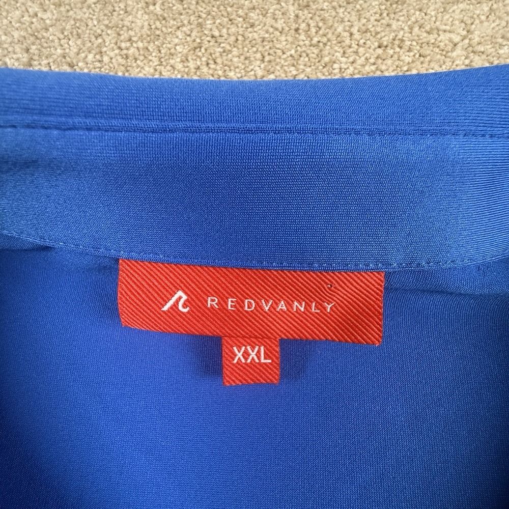 Redvanly Heyward Polo Shirt Mens XXL Marine Blue Golf Shirt Purepoly NEW - Picture 4 of 7